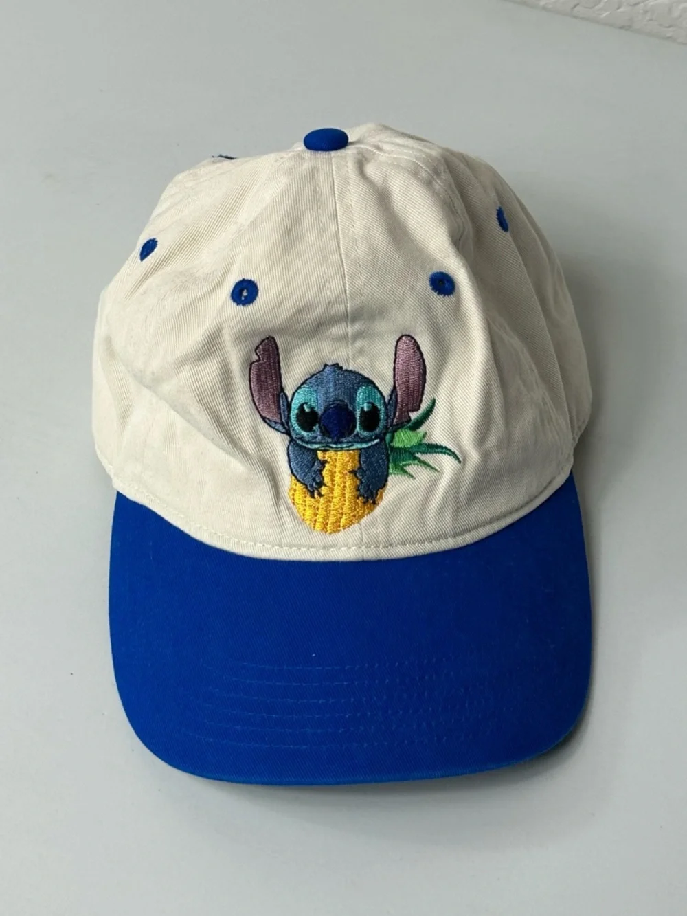 Disney LILO & Stitch Adult Embroidered Stitch Pineapple Classic Two Tone Dad Hat
